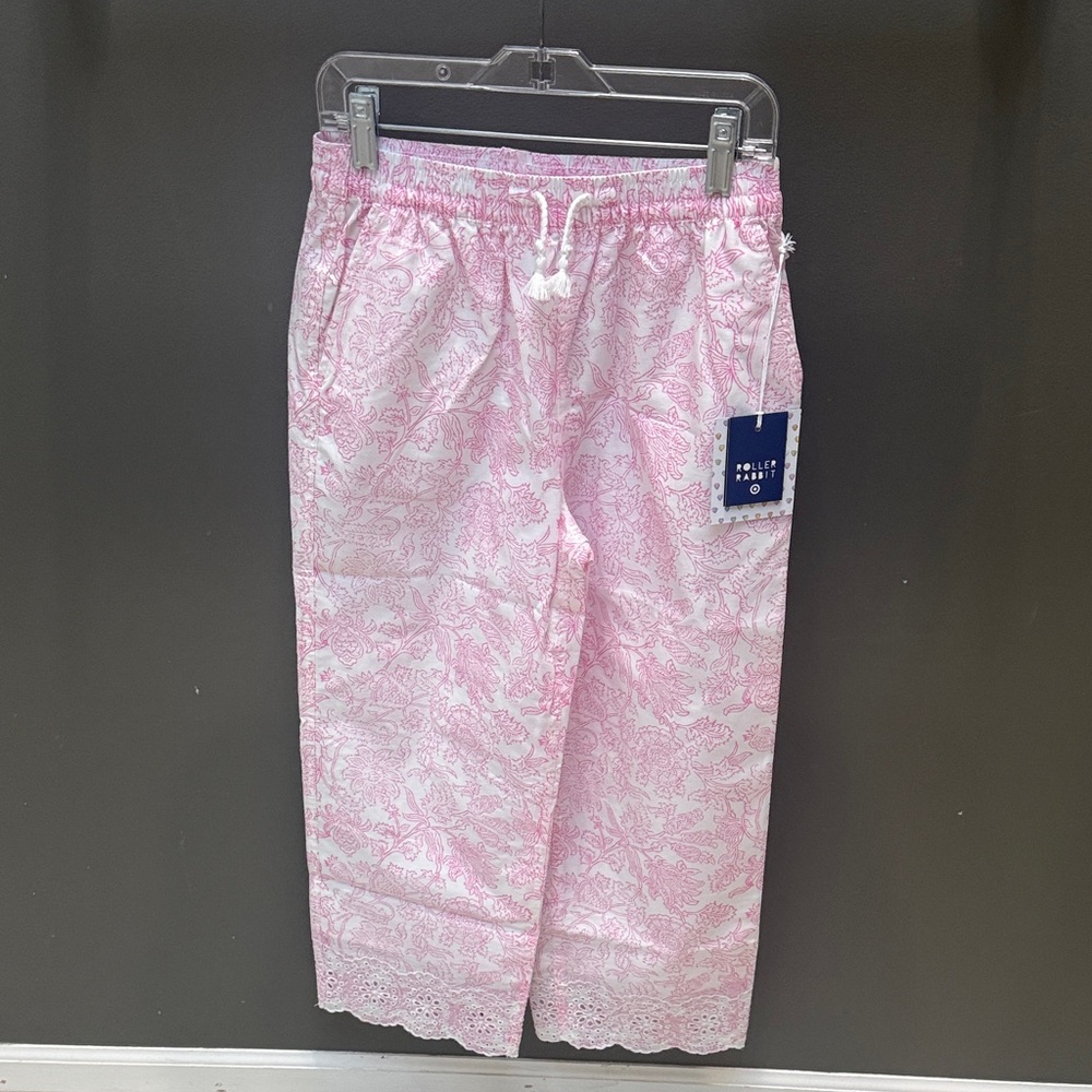 Roller Rabbit Kids Pink Floral Print Pajama Pants